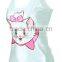 Wholesale Lovely cat printed white tank top for women