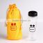 500ml plastic boba tea Bottle With colorful Cap and colorful bag