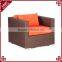 Modern living room furniture 7-seat design rattan weave american sofa set
