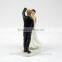 Resin wedding cake toppers bride and groom figurines