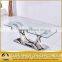 Foshan city modern stainless steel base dining table Mexico Canada market