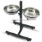 Adjustable pet feeder,dog bowl /dog food rackwith stainless bowl / food stand/ ironl rack