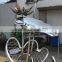 Large outdoor stainless steel flower decoration in yellow color for sale