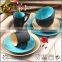 16pcs dinnerware set manufacturer two tone black blue