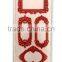 Red Colorway, Classic Glitter Lace Foam Sticker, Elegant Decorative Shinny Glitter Sticker