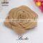 Handmade decorative ladies handbag brown leather flower for bag