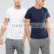 High Quality Custom Short Sleeve Crew Neck Navy men's 100% Cotton 180gsm Anti Shrink Slim Fit Casual Blank T-Shirt