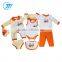Summer Cotton Knitted Romper+Pant+Bibs Customized 8pcs New Born Baby Clothes Set