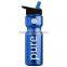 USA Made 28 oz Transparent Sports Bottle With Flip Straw Lid - BPA/BPS-free, FDA compliant and comes with your logo
