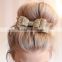 oversize glitter hair bow gold bows