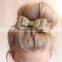 Oversize Glitter Hair Bow Gold Bows