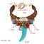 Fasion Caribbean Bead Horn Ethnic Hand-weaved Leather Charm Bracelet