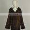 knitted mink coat with hood for women North American style