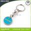 Customized bridge trolley cart coin keychain with dog clutch