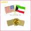 Custom American and Australia Friendship Crossed Flag Lapel Pin Badge