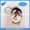 Cheap Round custom soft enamel keychains with 30mm keyrings