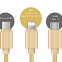 3 in 1 Multi Nylon Braided Fast Charging Cable Type C 8 Pin Micro USB Cable For IPhone And Android