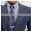 blue animated floral jacquard silk tie