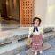 Autumn New Girl Super Western Style Three-piece Korean Little Girl Knitted Top + Lace Vest + Floral Half Skirt