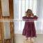 A0188# 2020 Autumn new kids dress for girls puff sleeve girl clothes pleated dress for girl