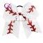 7inch Girl Large Hairbands Children Baseball football design Red stitches with Ponytail 5colors
