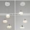 China supplier white flower acrylic LED light hanging lamps chandeliers