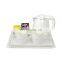 double layer white electric water kettle tray set for hotel room / hotel appliance