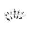 Plastic Rivets Car Mat Fastener Bumper Push Pin Car Clips Fasteners + Free Remover Tool