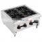 Commercial italian table top 4 burners gas cooking ranges