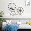 Decoration Metal Wall hanging Shelf  Wall Mounted Hexagonal Floating Shelves Storage Wood Shelves For Wall Decor