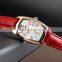 New high-grade embossed leather women fashion bracelet quartz wristwatch
