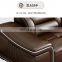 Luxury Solid Wood Modern Living Room Corner Combination Leather Sofa