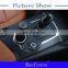 2pcs Carbon fiber Style For Alfa Romeo Giulia Stelvio 2016 2017 2018 ABS Chrome Center Console Decoration Frame Trim Car Parts