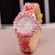 2014 New Fashion Wristwatch Silicone Printed Flower Casual Watch