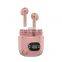 CR-X25 Bling Looking Fashion Led Battery Show Control Touch Mini Retro V5.2 Tws Earphones
