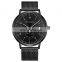 MINI FOCUS 0303G Fashion Mens Watches Brand Luxury Quartz Wristwatch Waterproof Black Stainless Steel Mesh Belt Watches