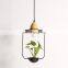 Indoor Decoration Pendant Lamp Black White Vintage Simple Nordic Chandelier Small Fresh Green Plant Pendant Light