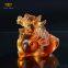 Fengshui Wholesale Crystal Liuli Pair Auspicious Lions Mini Statues Wedding Gift