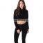Casual Fashion 2022 Women Blank Cotton Sweatshirt Girls Custom Cropped Top Hoodies hot seller amazon