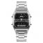 Wholesale novel luxury gold wristwatch Skmei 1220 classic stainless steel 30meter waterproof quartz men watch