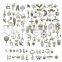 Vintage Mixed 100pcs Metal Charms Beads Handmade DIY Bracelet Pendant Necklace Jewelry Making Findings