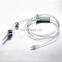 Sterile medical y port disposable iv infusion set with flow regulator
