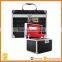 OEM black Aluminum makeup artist vanity case,Aluminum cosmetic storage box,makeup travel carrying case