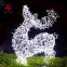 giant led outdoor 3D animated christmas ornaments reindeer lights