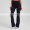 Wholesale High Waist Quality Flared Wide Leg Sports Fitness Gym Yoga Pants Soft Slim Peach Hip Women Workout Running Leggings