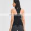 New Sexy Open Back Tank Top Fitness Gym Wear Loose Breathable Sportswear Workout Yoga Top Vest Women Singlet