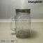 clear 480ml drinking jar cock handle glass mason jar with cap