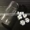 resin polyhedral dice with number emboossed