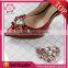 Fashion Rhinestone Shoe Ornaments/Wedding Shoes Decoration in Siam color