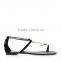 Ankle sandals women flat shoes fish bone silver chain flat sandals flat strap sandals